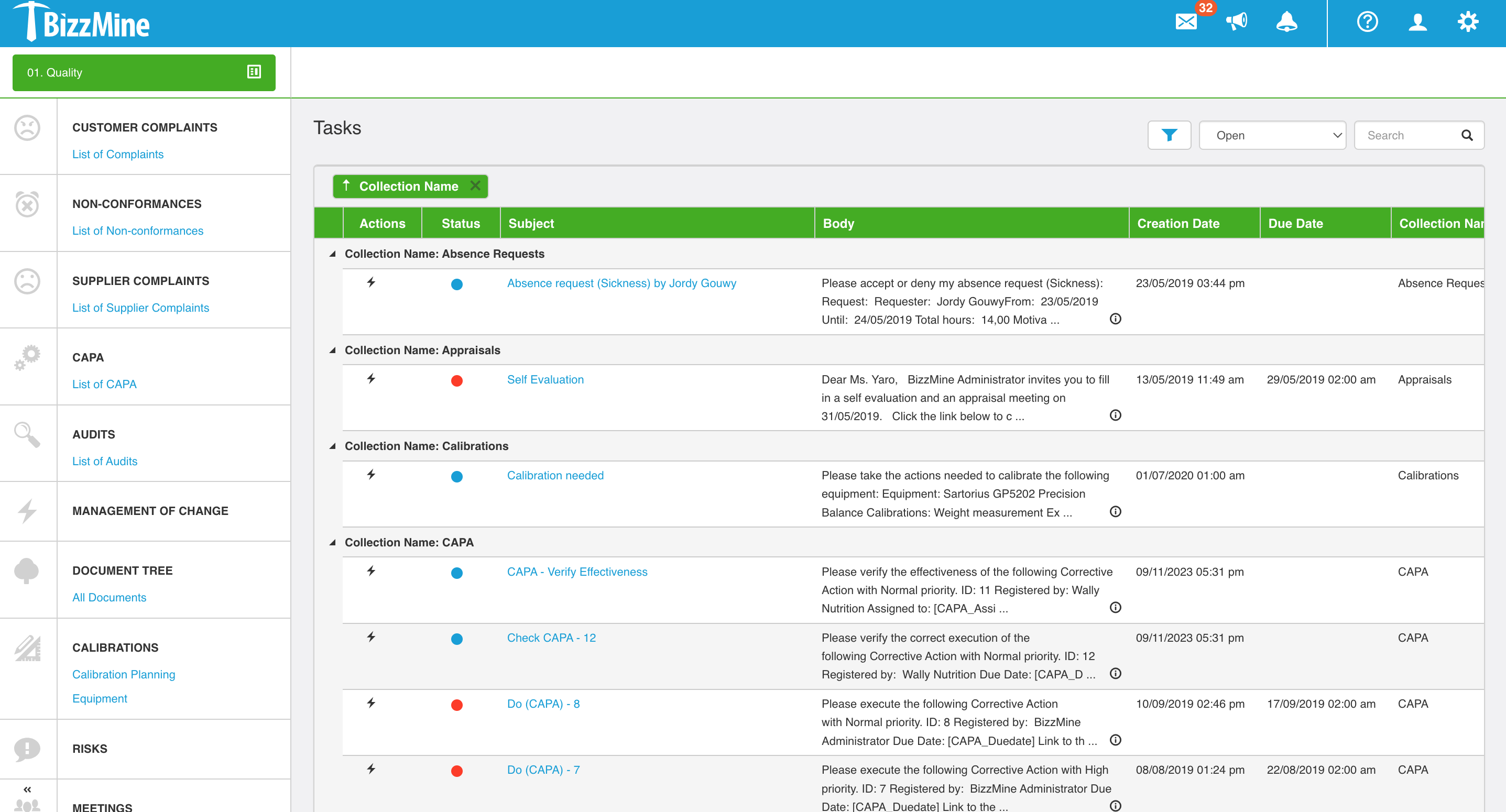 Digital forms_All your tasks are nicely listed and can be consulted from anywhere in the application