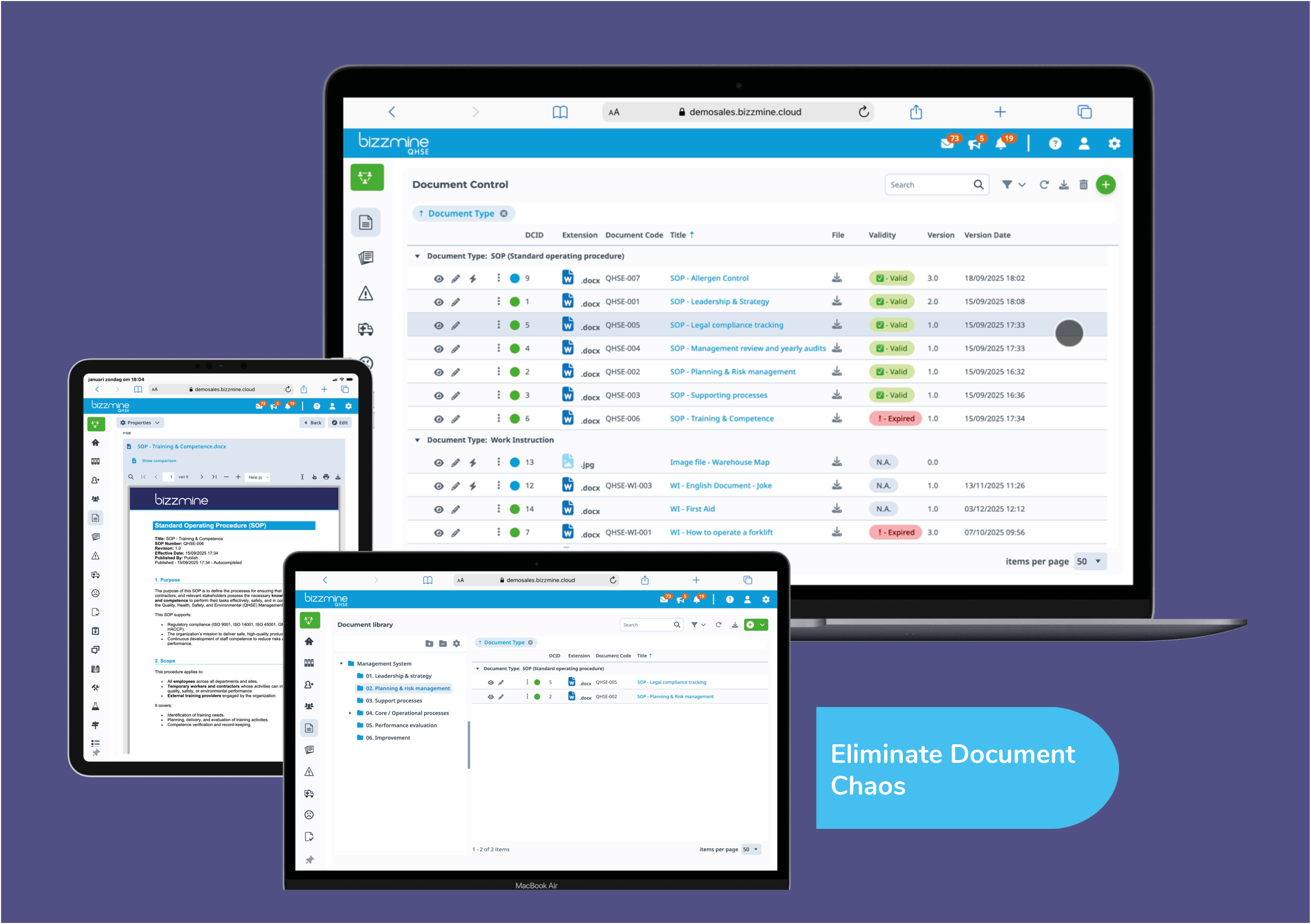 Document Control System to manage and secure documentsBizzmine