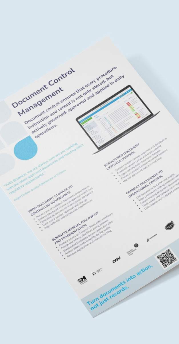 Document Control Software | Version Control & Compliance | Bizzmine ...